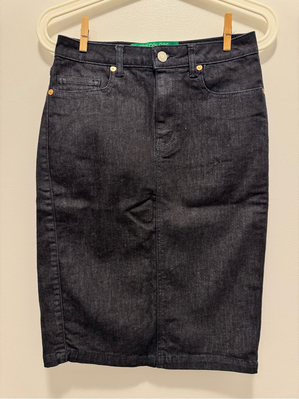 Benetton Dark Blue Denim Pencil Skirt